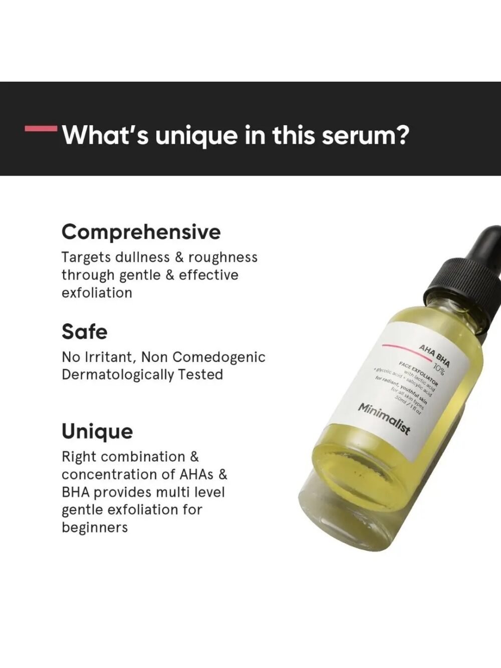 Minimalist AHA BHA 10% Face Exfoliator 30ml