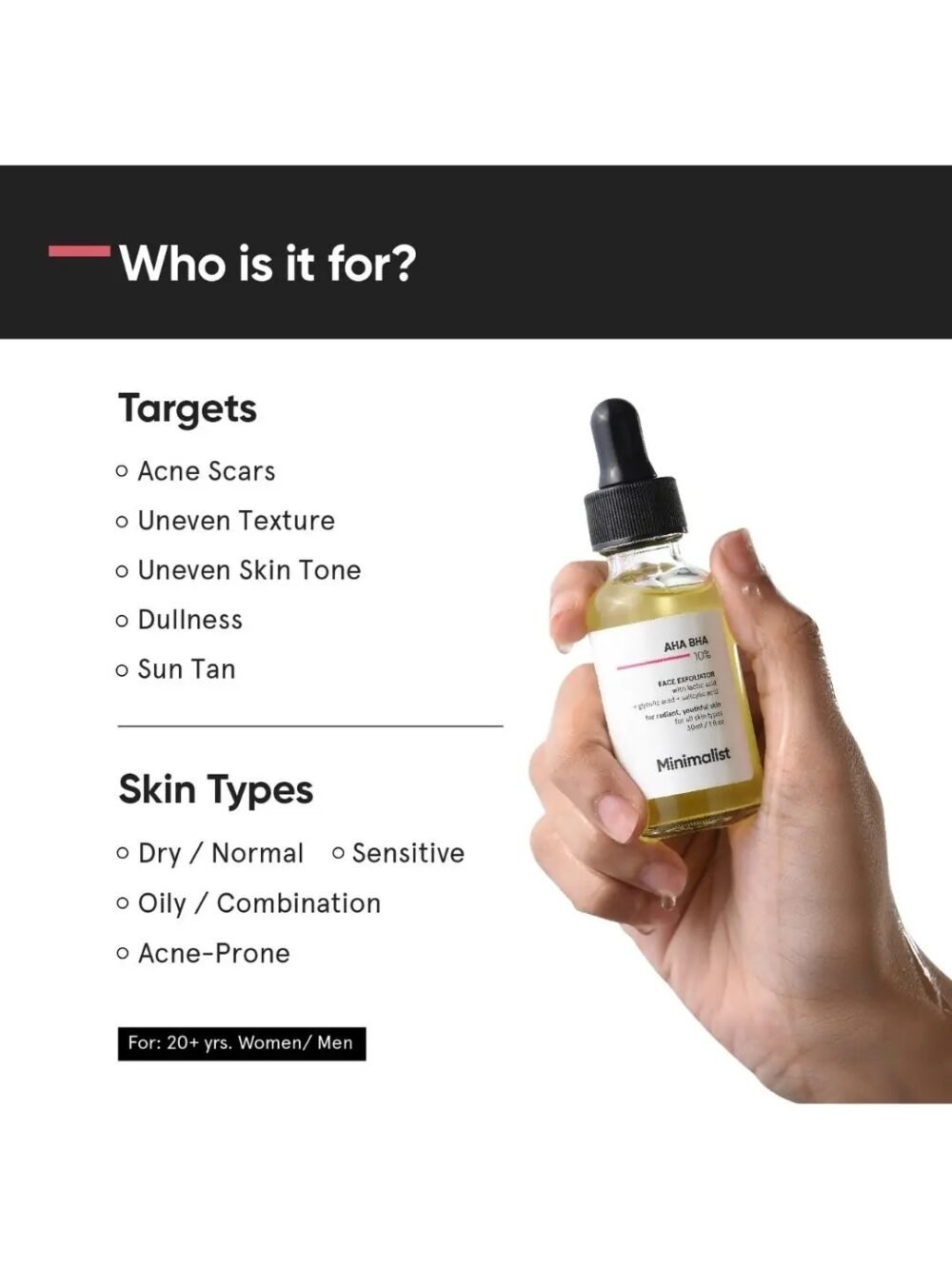 Minimalist AHA BHA 10% Face Exfoliator 30ml