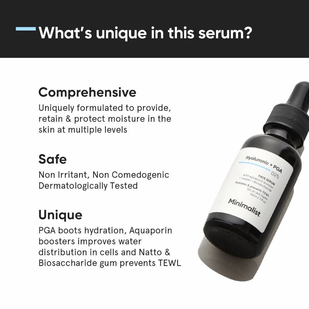 Minimalist Hyaluronic + PGA 02% Face Serum 30ml