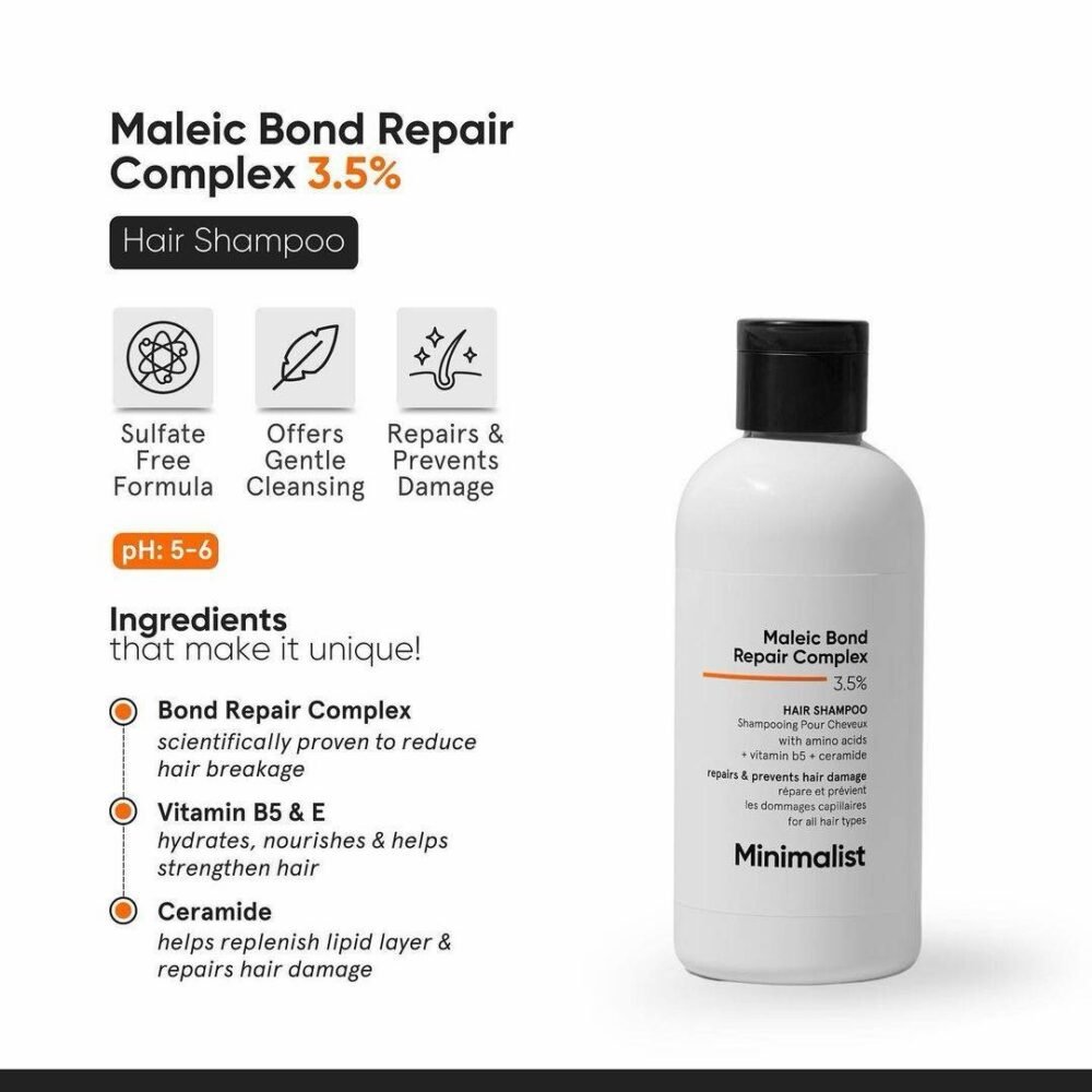 Minimalist Maleic Bond Repair Complex 3.5% Hair Shampoo