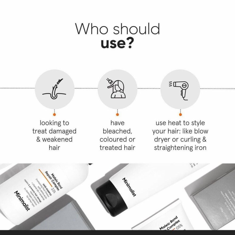 Minimalist Maleic Bond Repair Complex 3.5% Hair Shampoo