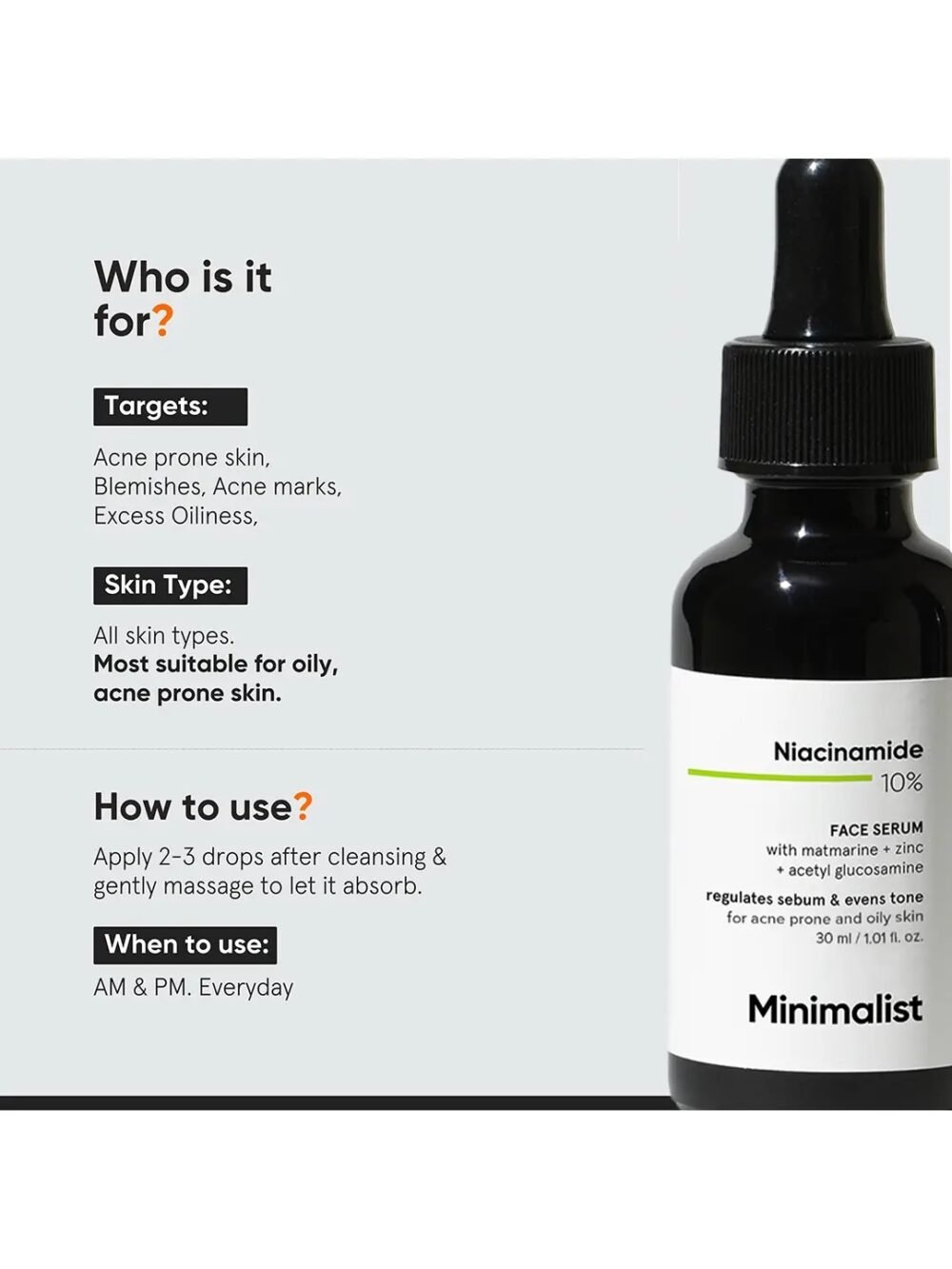 Minimalist Niacinamide 10% Face Serum 30ml