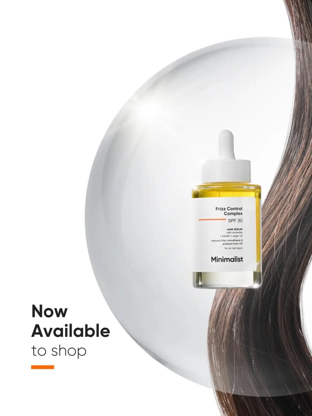 Minimalist Frizz Control Complex SPF 30 Hair Serum 50ml
