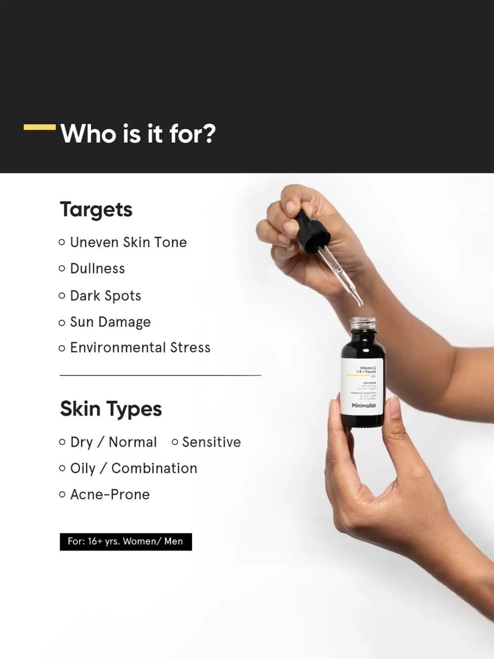 Minimalist Vitamin C + E + Ferulic 16% Face Serum 20ml