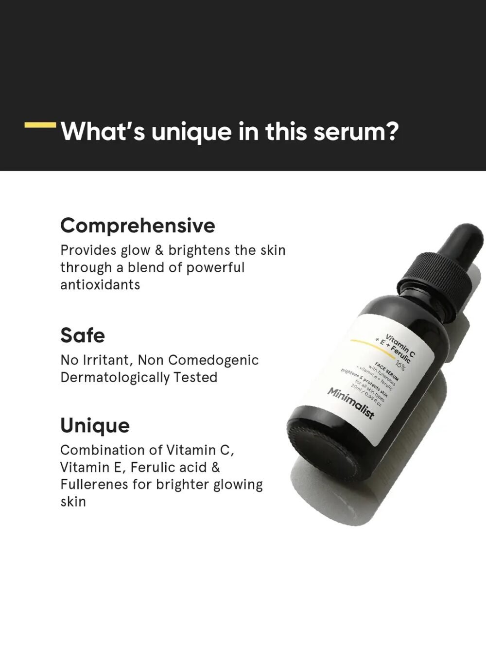 Minimalist Vitamin C + E + Ferulic 16% Face Serum 20ml