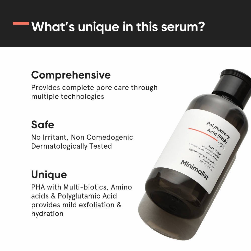 Minimalist Polyhydroxy Acid (PHA) 03% Face Toner 150ml