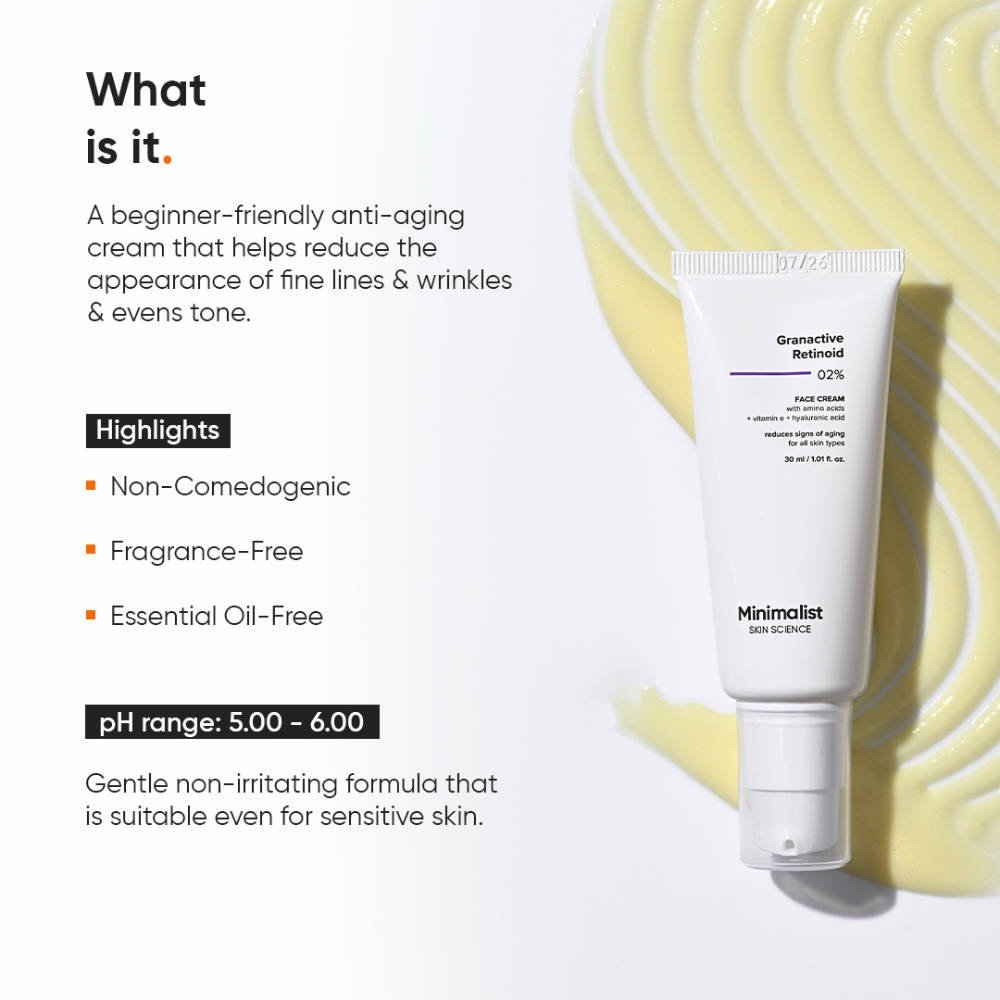 Minimalist Granactive Retinoid 02% Face Cream 30ml