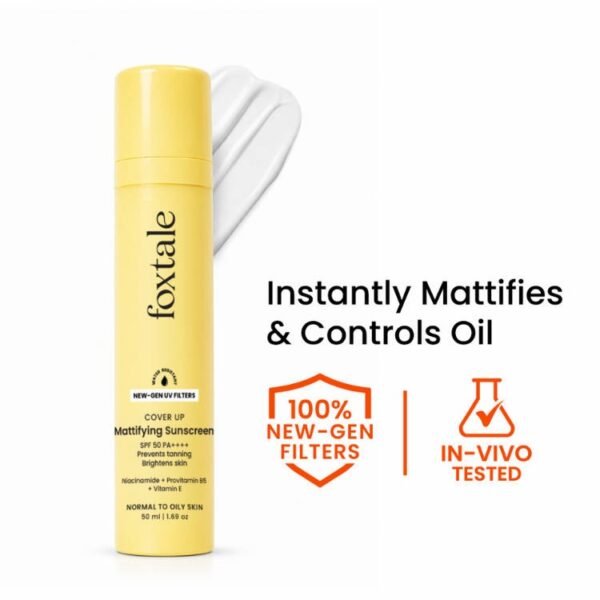 Foxtale Cover Up Mattifying Sunscreen SPF 70 PA++++ 50ml