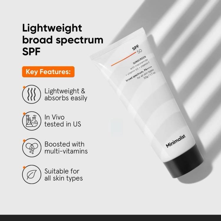 Minimalist SPF 50 Sunscreen with Niacinamide + Vitamin B5