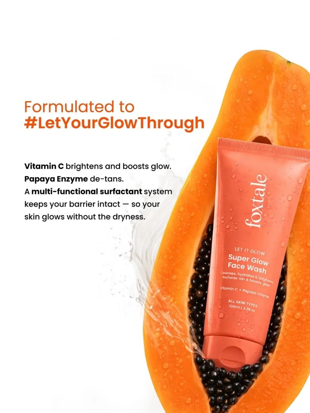 Foxtale Let It Glow Super Glow Face Wash 100ml
