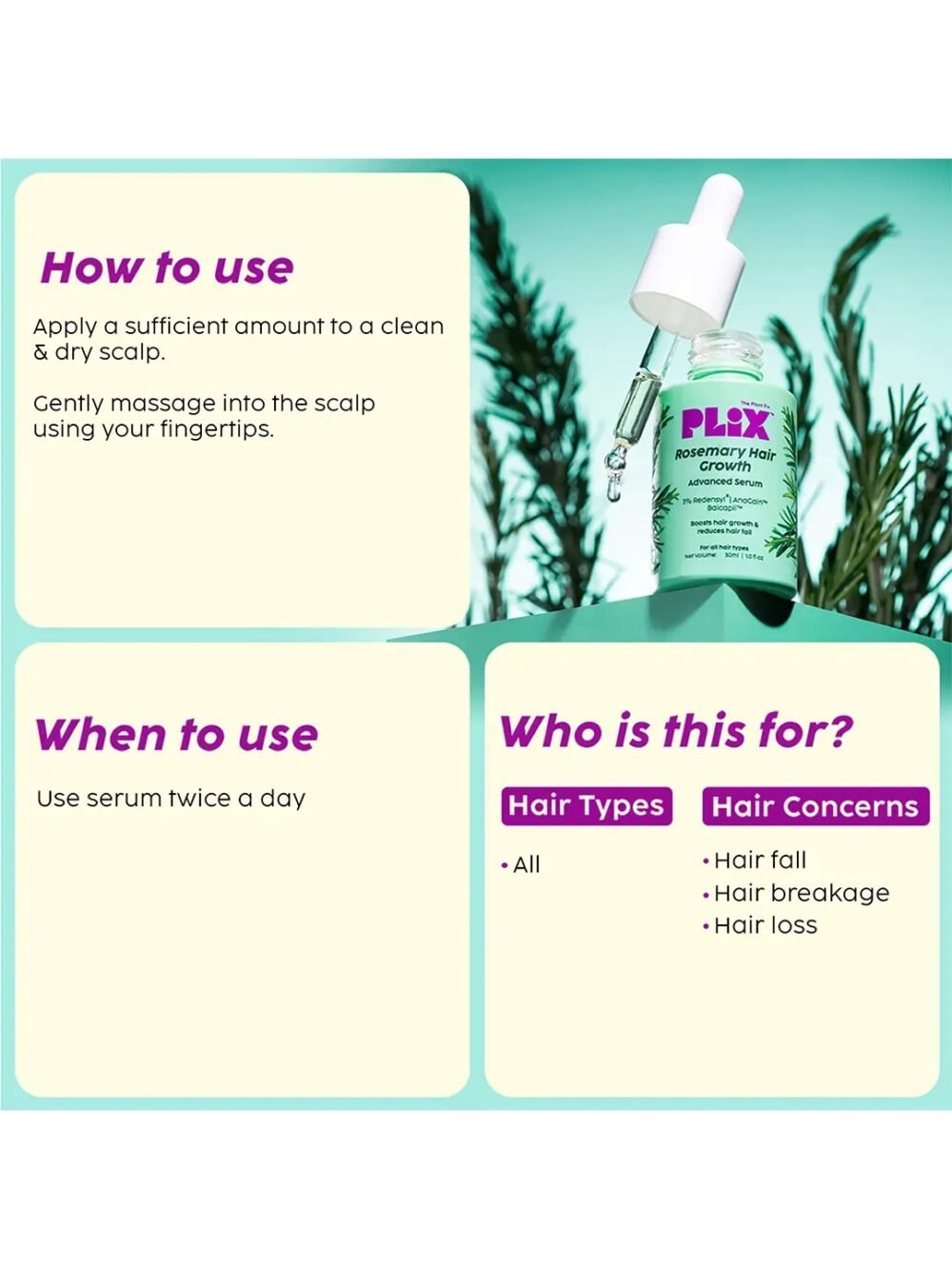 Plix Rosemary Hair Growth Advanced Serum 30ml