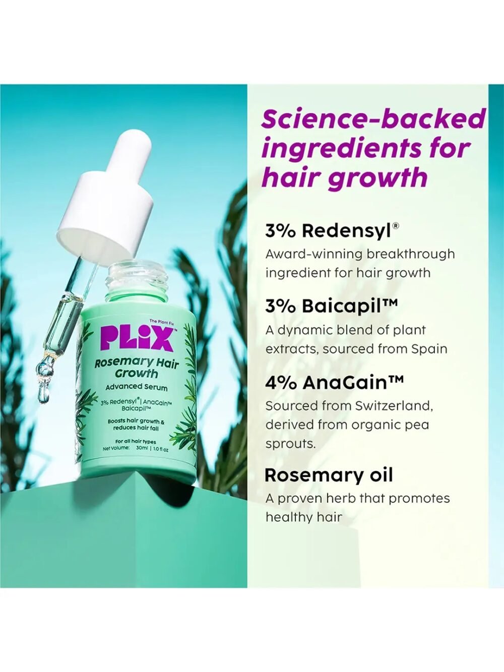 Plix Rosemary Hair Growth Advanced Serum 30ml