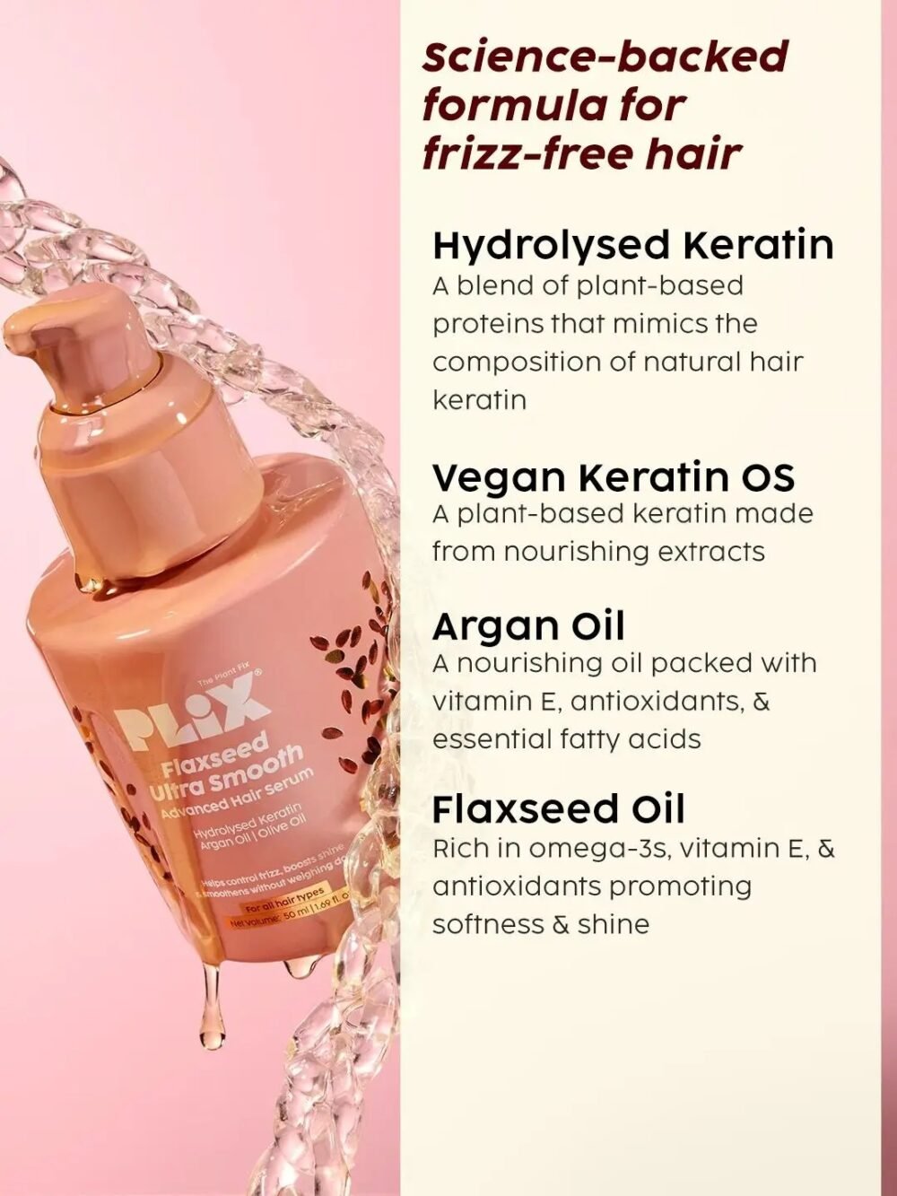 Plix Flaxseed Ultra Smooth Advanced Hair Serum 50ml