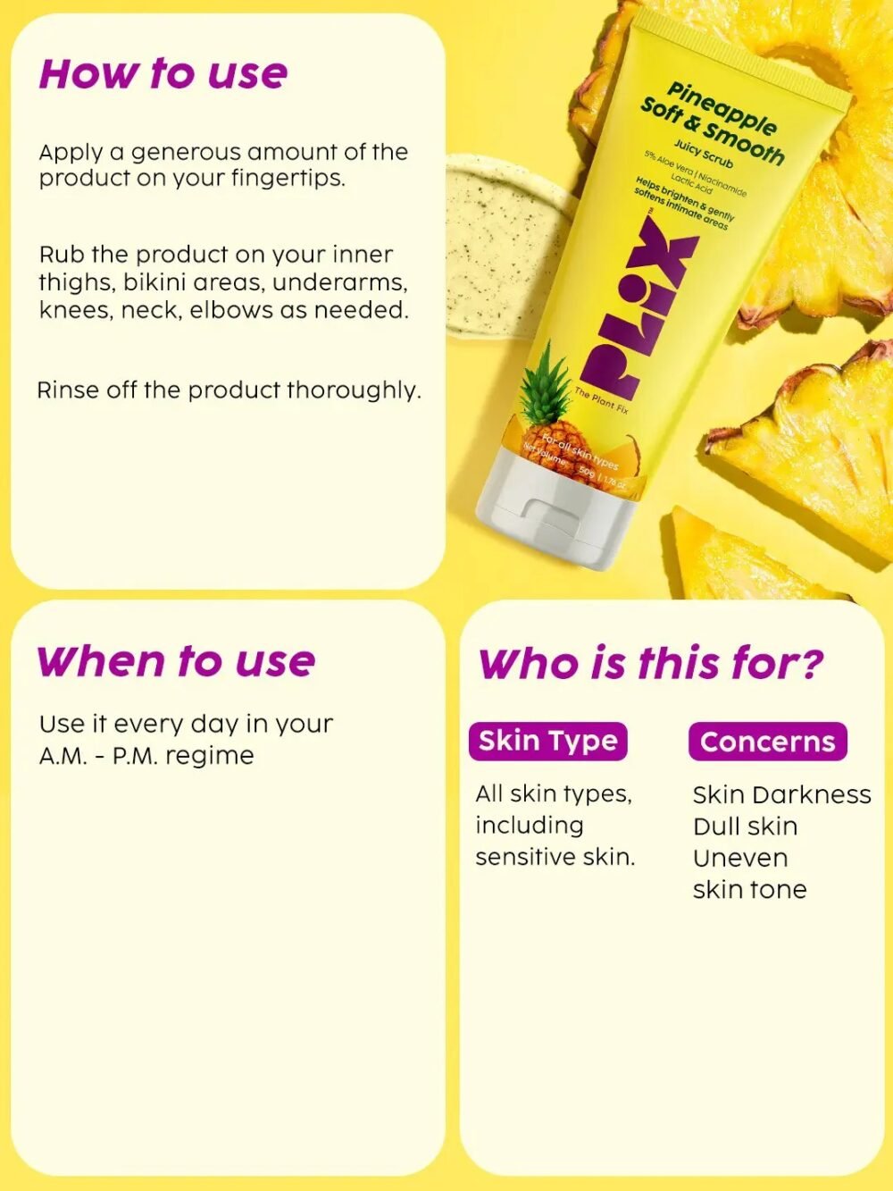 Plix Pineapple Soft & Smooth Juicy Scrub 50g