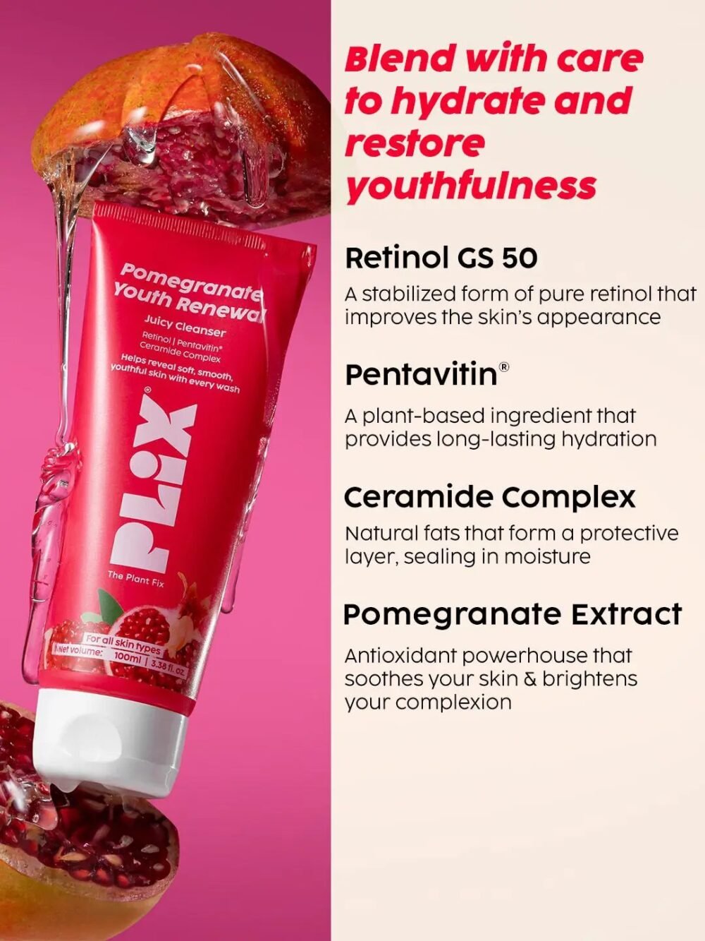 Plix Pomegranate Youth Renewal Juicy Cleanser 100ml