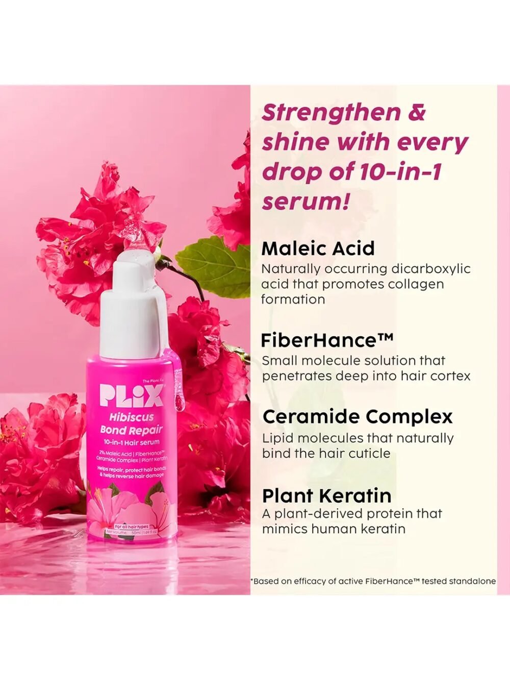Plix Hibiscus Bond Repair 10-in-1 Hair Serum 50ml