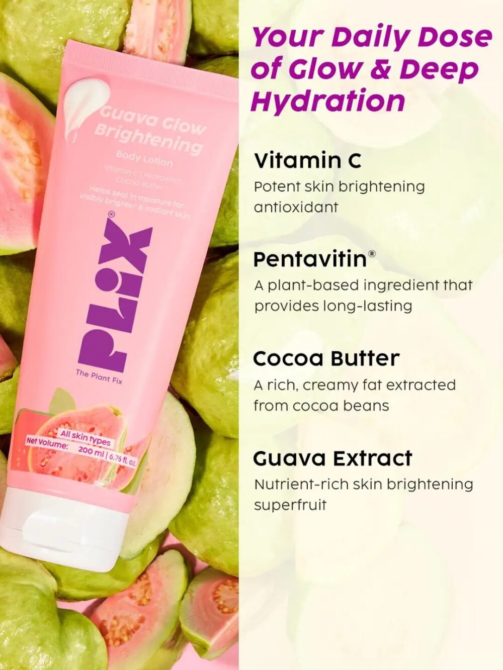 Plix Guava Glow Brightening Body Lotion 200ml
