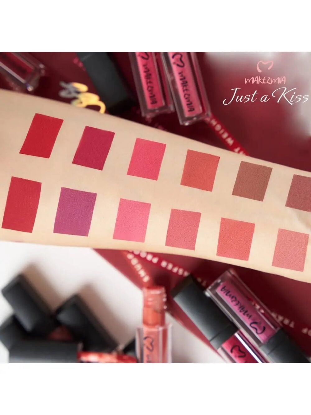 Makezmia Just a Kiss Mini Matte Lipstick Set 12 Shades