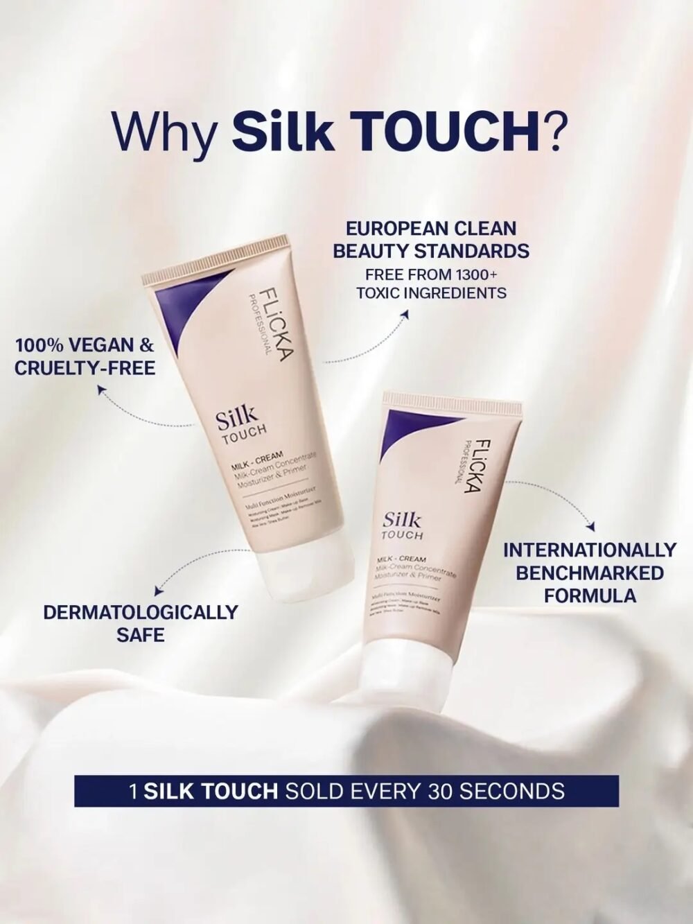 Flicka Professional Silk Touch Milk-Cream Moisturizer & Primer