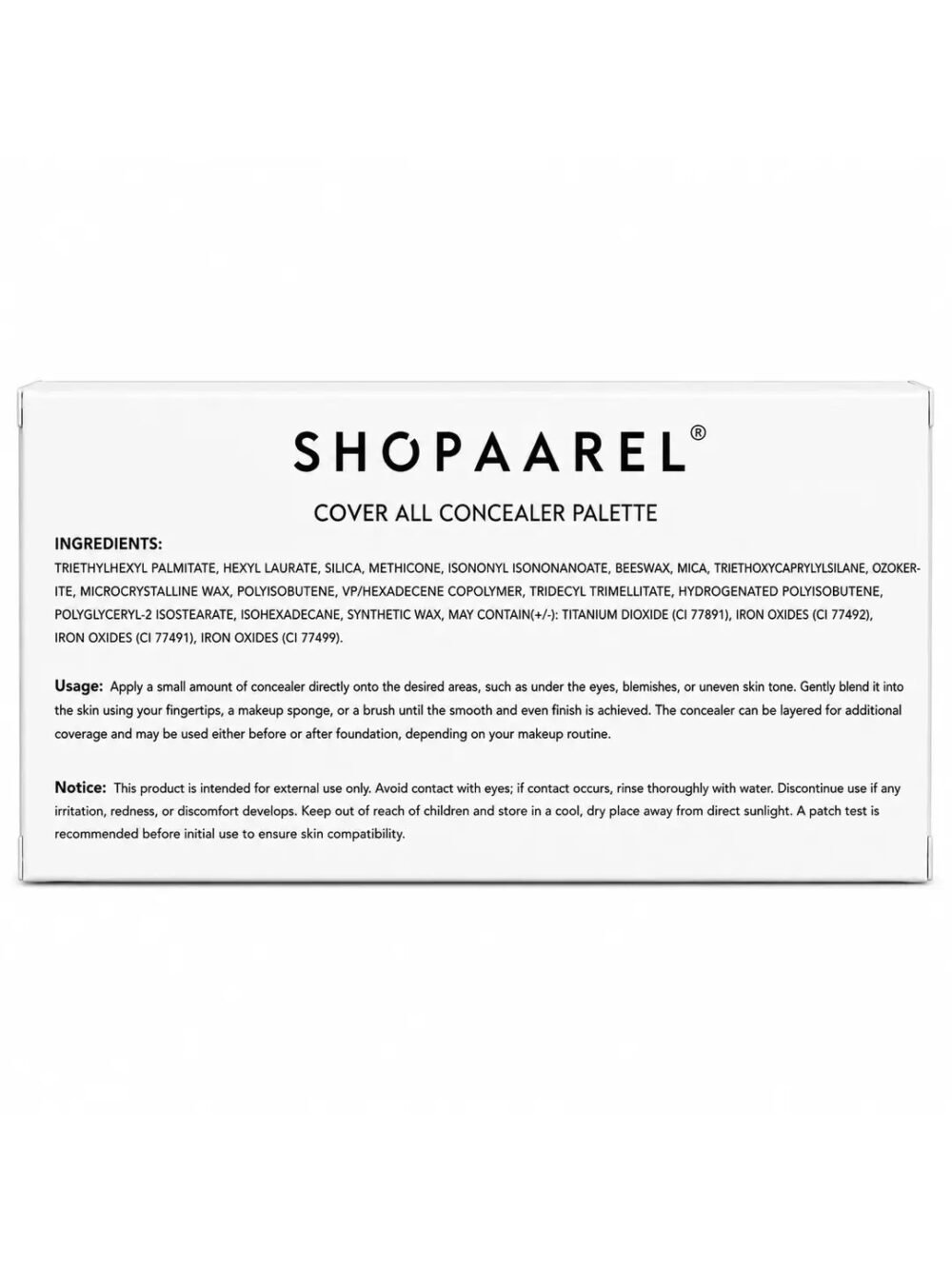 Shopaarel Cover All Concealer Palette