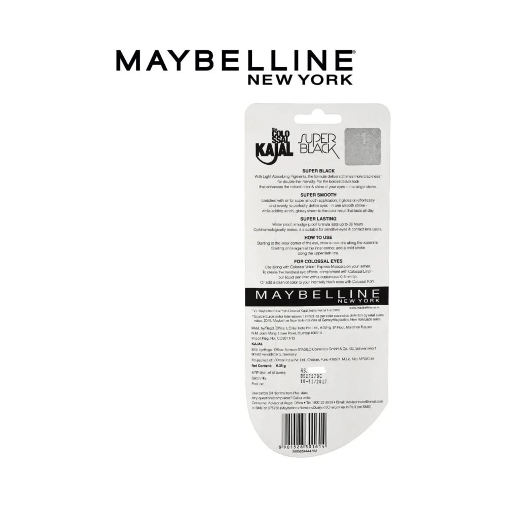 Maybelline New York Colossal Kajal Super Black