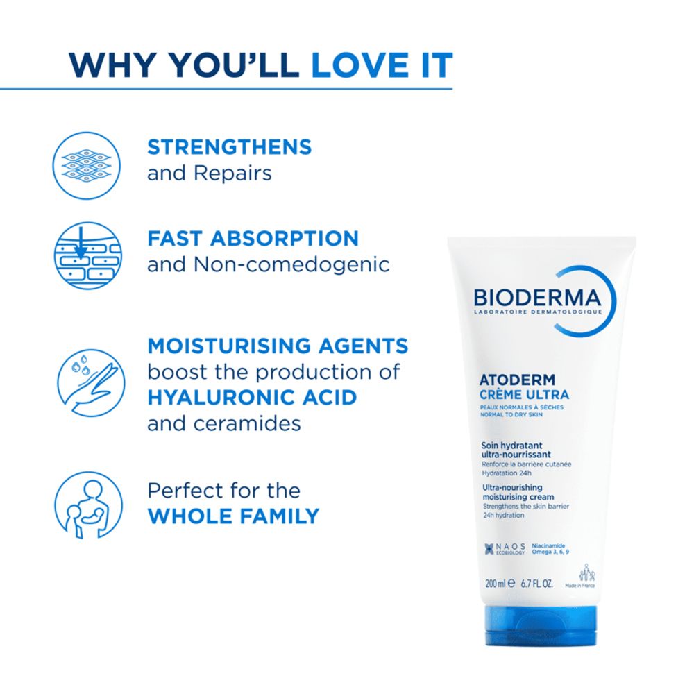 Bioderma Atoderm Crème Ultra Moisturising Cream 200ml
