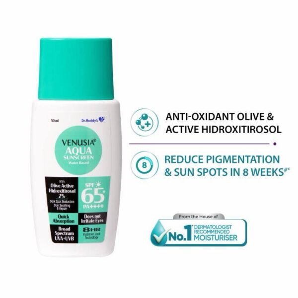 Venusia Aqua Sunscreen Water Based SPF 65+ PA++++ 50ml