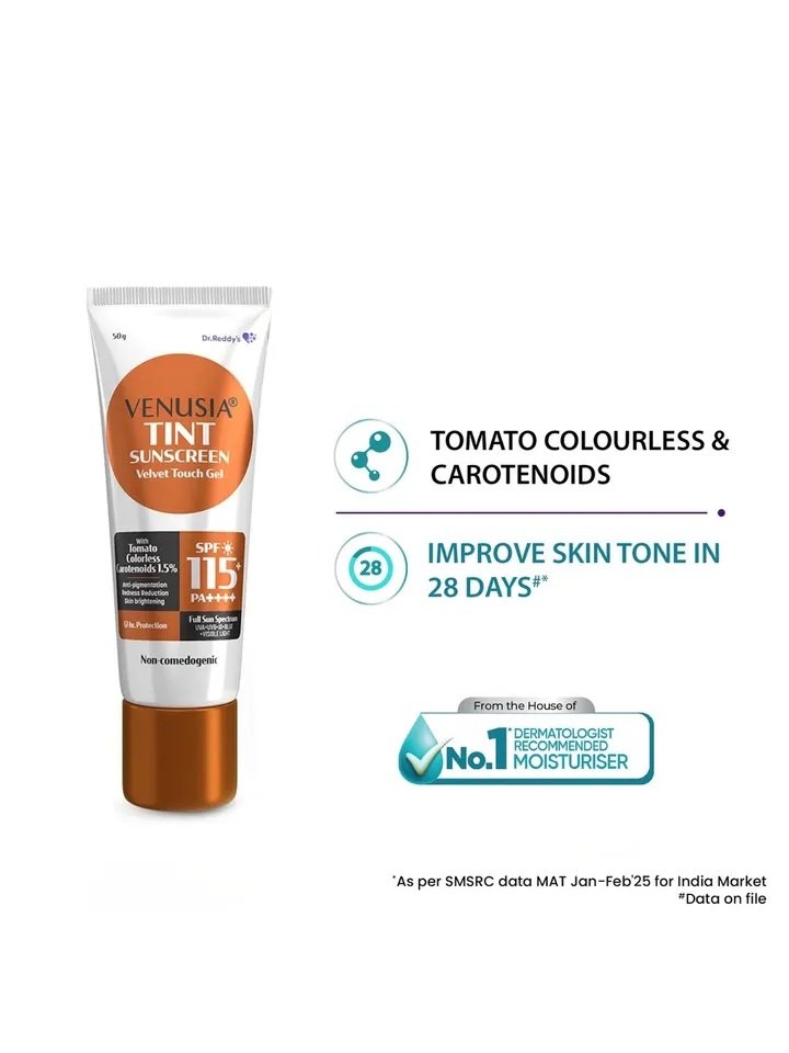 Venusia Tint Sunscreen Velvet Touch Gel SPF 115+ PA++++ 50g