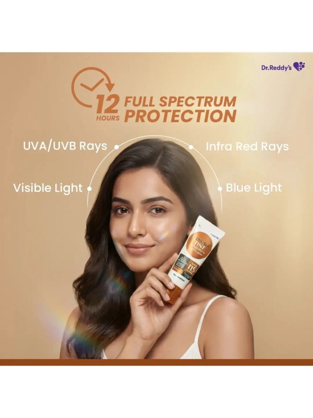 Venusia Tint Sunscreen Velvet Touch Gel SPF 115+ PA++++ 50g