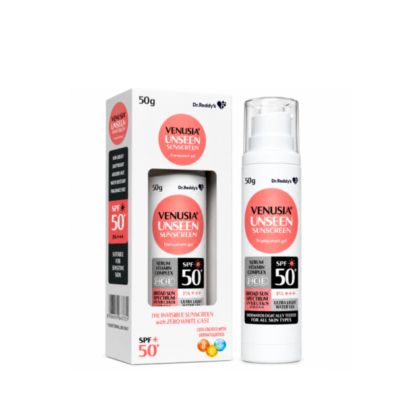 Venusia Unseen Sunscreen Transparent Gel SPF 50+ PA+++ 50g