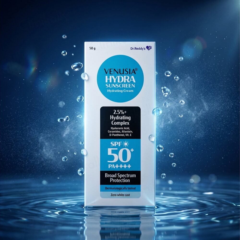Venusia Hydra Sunscreen Hydrating Cream SPF 50+ PA++++ 50g