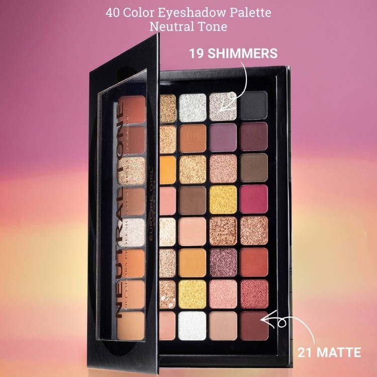 Europe Girl Neutral Tone 40 Colors Professional Artist Eyeshadow Palette