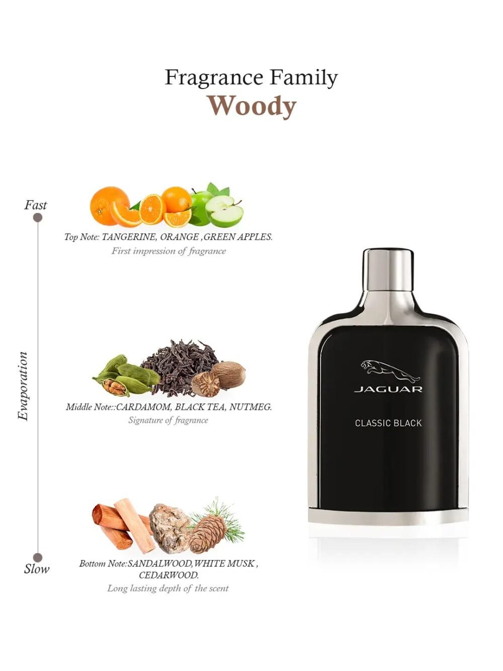 Jaguar Classic Black Eau de Toilette for Men 100ml