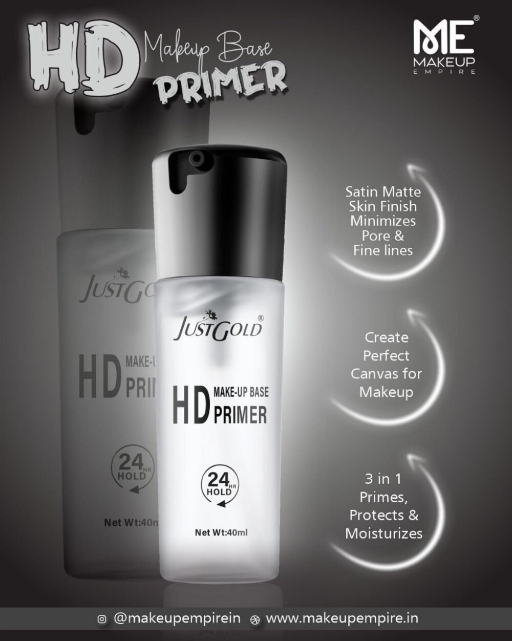 Just Gold HD Make-up Base Primer | 40ml
