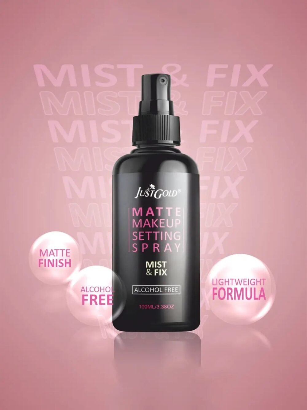 Just Gold Matte Makeup Setting Spray Mist & Fix (Alcohol Free) | 100ml