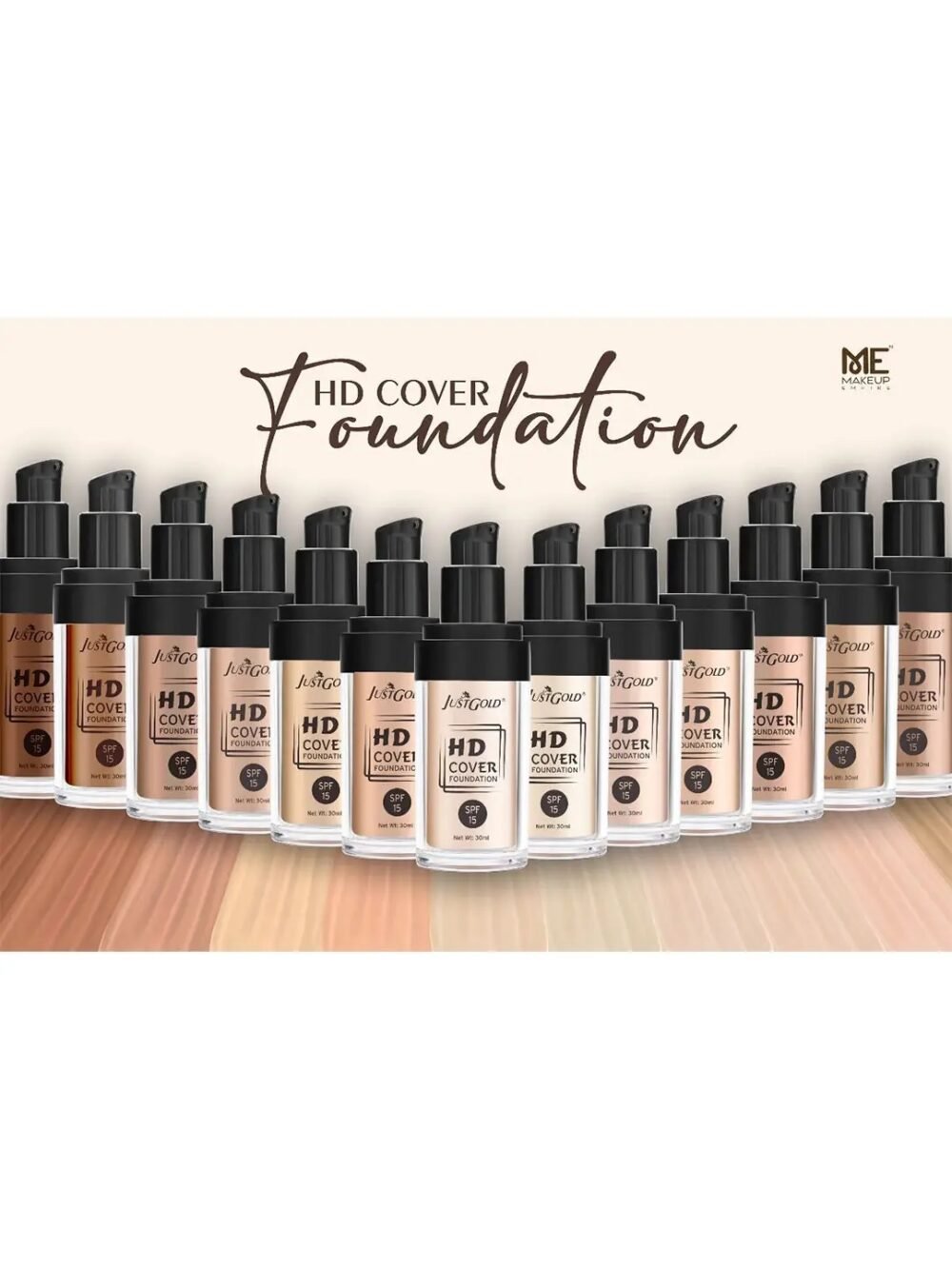 Just Gold HD Cover Foundation SPF 15 | 30ml
