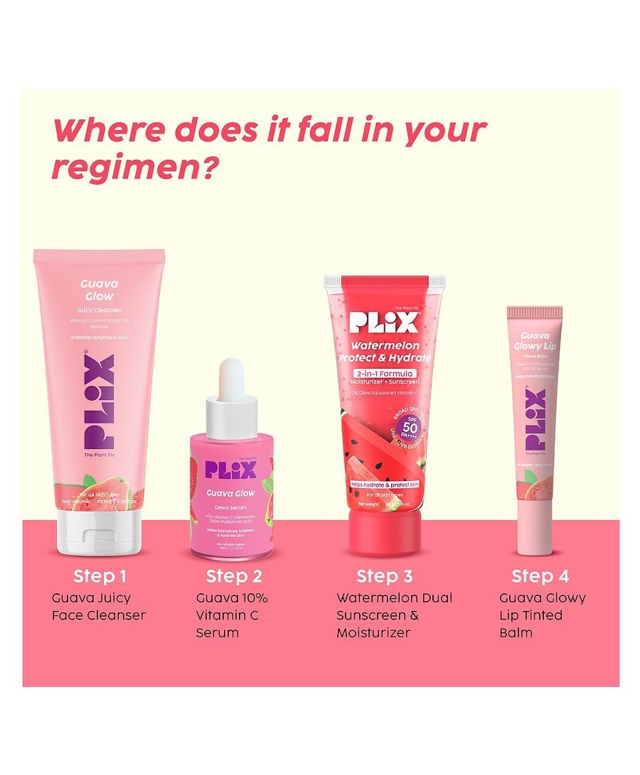 Plix Watermelon Protect & Hydrate 2-in-1 Moisturizer + Sunscreen | UVA & UVB protection |