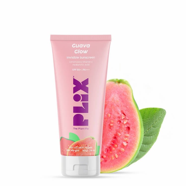 Plix Guava Glow Invisible Sunscreen SPF 50 PA++++ 50g