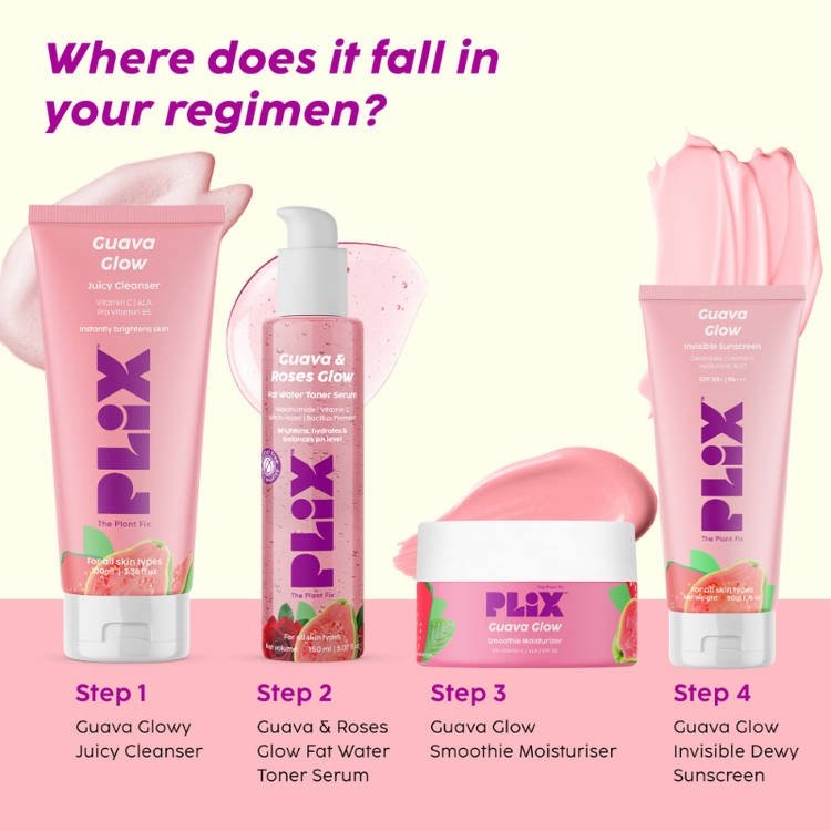 Plix Guava Glow Invisible Sunscreen SPF 50 PA++++ 50g