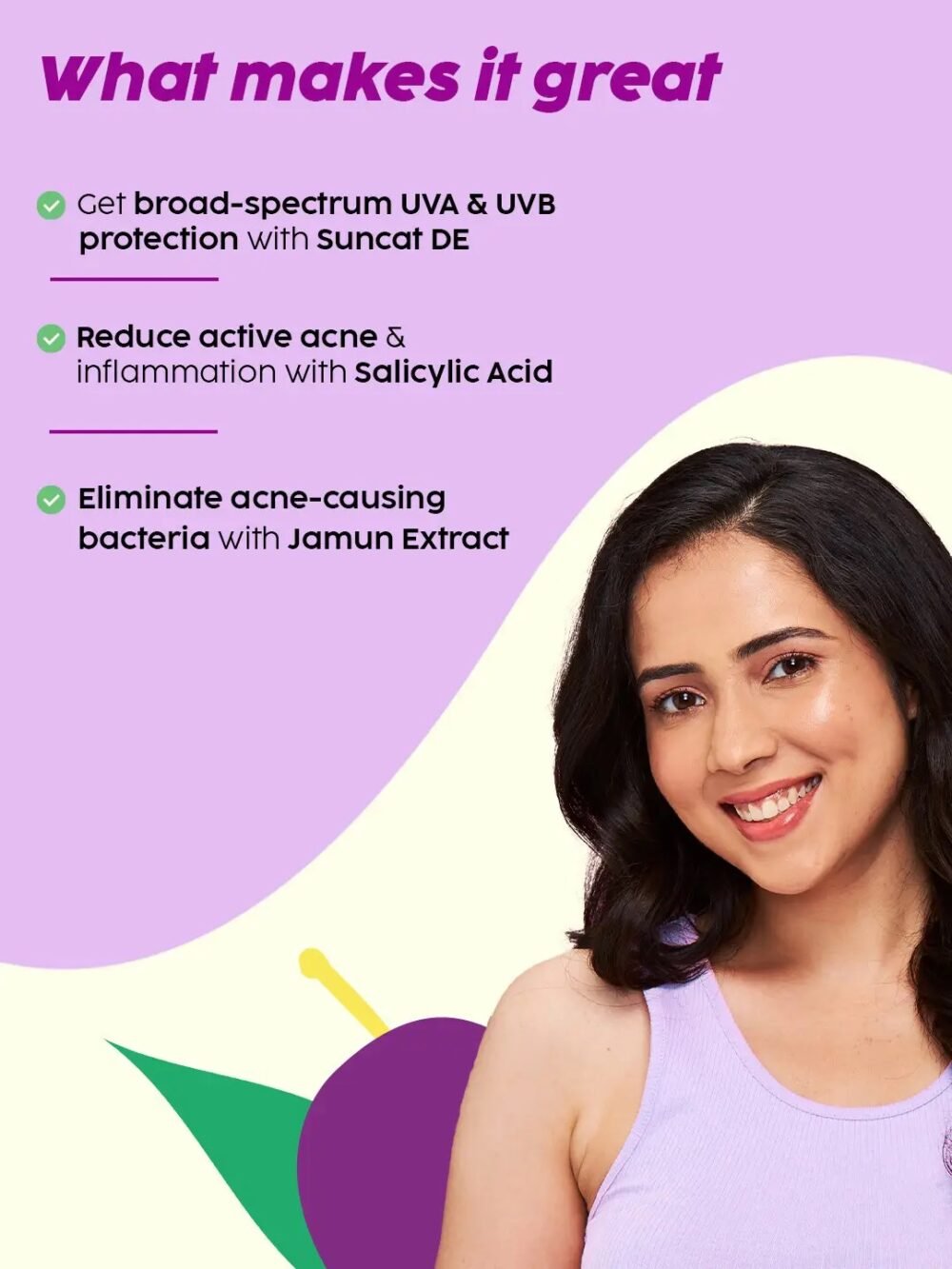 Plix Jamun Matte Screen Invisible Sunscreen SPF 50+ 50g
