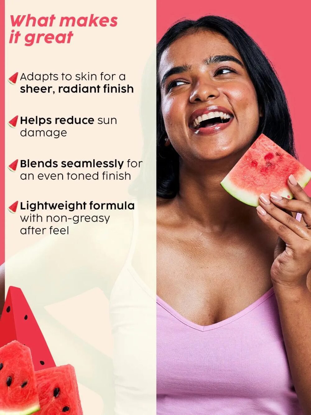Plix Watermelon Tint Twist Colour Adapting Sunscreen SPF 50