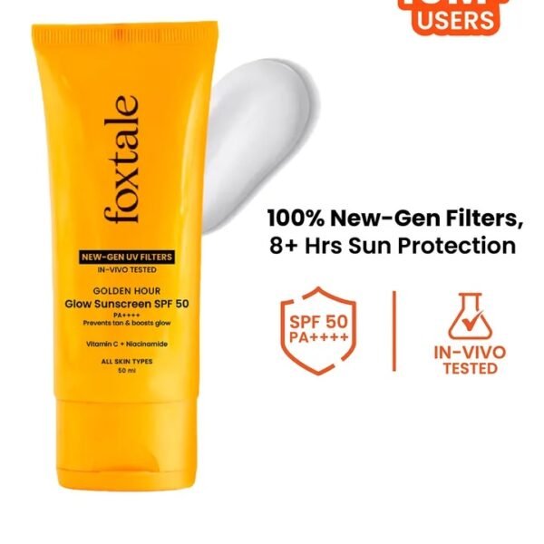 Foxtale Golden Hour Glow Sunscreen SPF 50 PA++++ 50ml