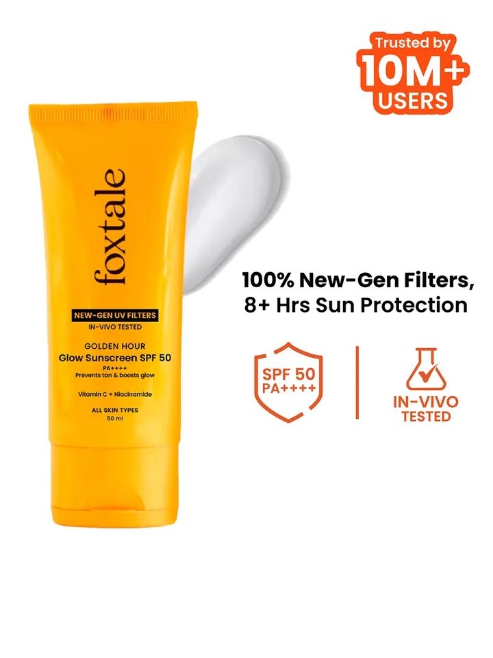 Foxtale Golden Hour Glow Sunscreen SPF 50 PA++++ 50ml