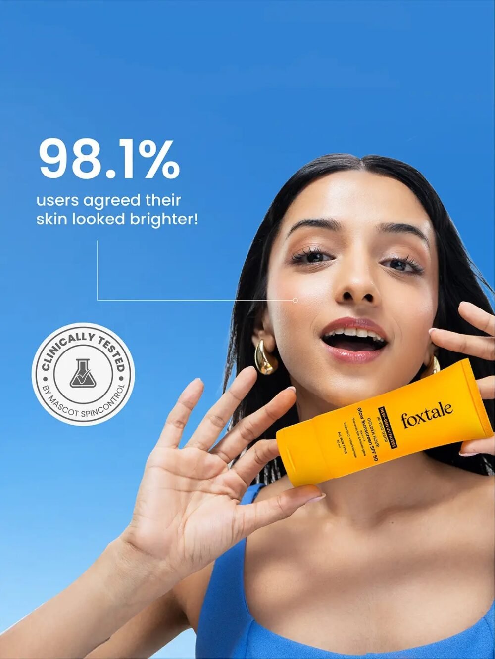 Foxtale Golden Hour Glow Sunscreen SPF 50 PA++++ 50ml