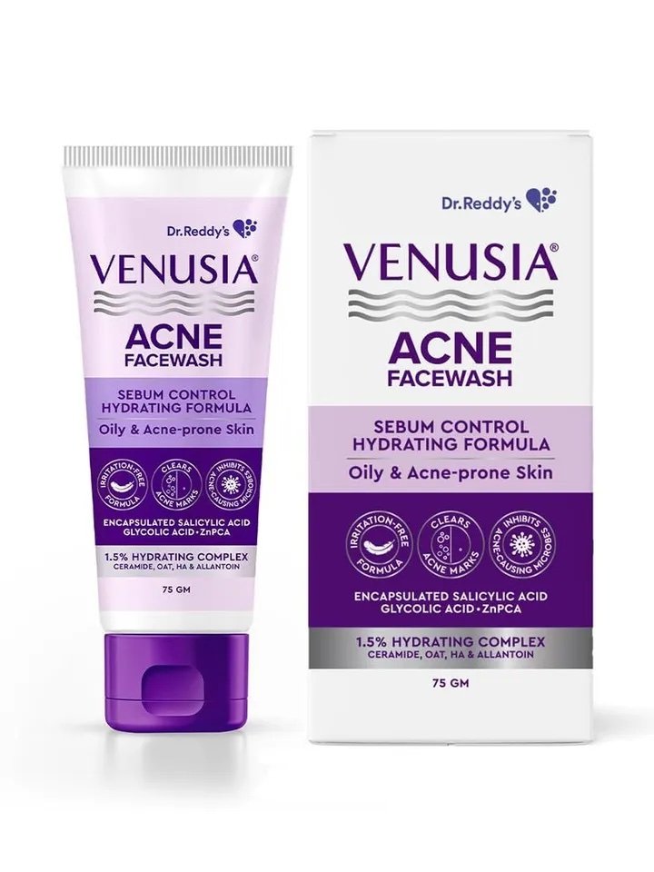 Venusia Acne Facewash Sebum Control Hydrating Formula 75g