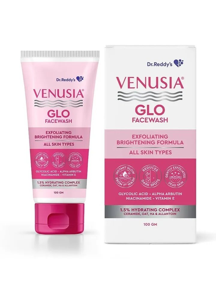 Venusia Glo Facewash Exfoliating Brightening Formula 100g