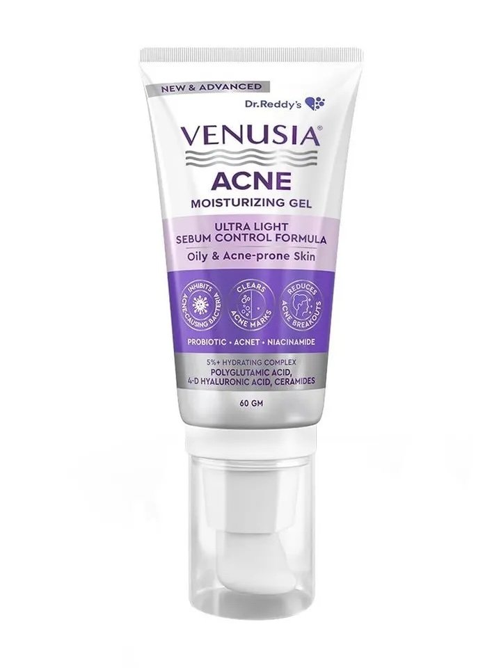 Venusia Acne Moisturizing Gel Ultra Light Sebum Control Formula 60g