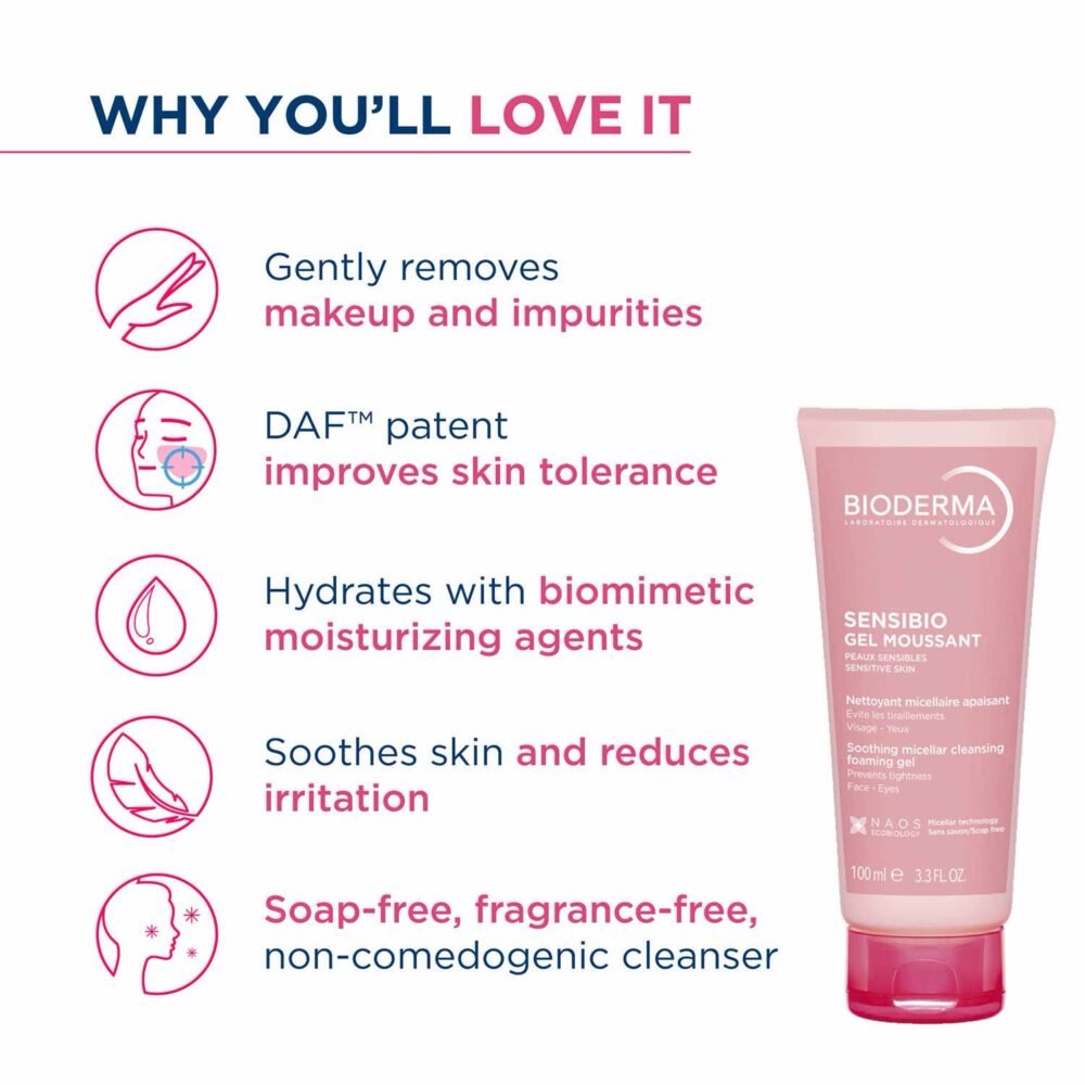 Bioderma Sensibio Gel Moussant Soothing Micellar Cleansing Foaming Gel 100ml